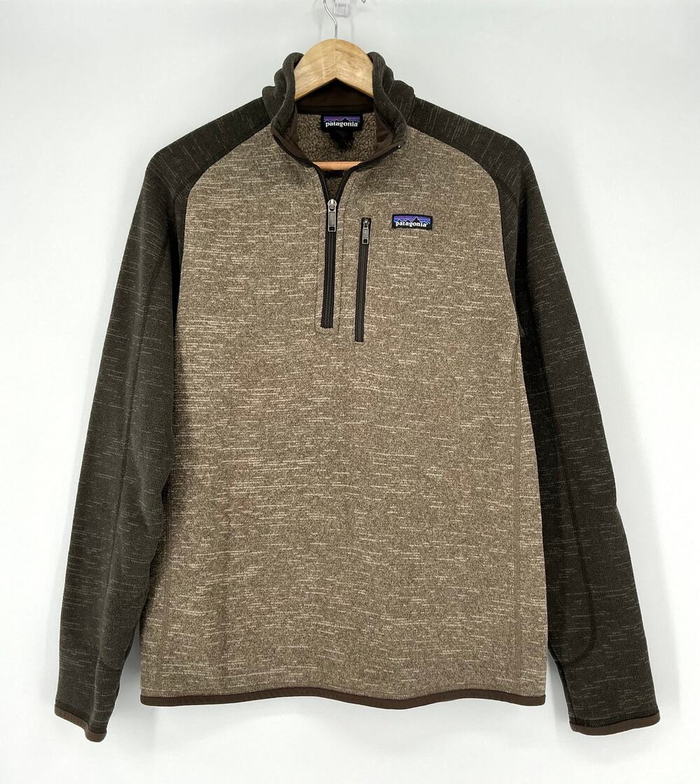 Patagonia Better Sweater 1/4 Zip Pullover Men’s M Brown Fleece Jacket Outdoor